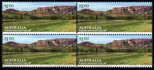 2025 Ancient Lands Kakadu National Park NT Block of Four Mint Stamps Australia - Foto 1 di 1