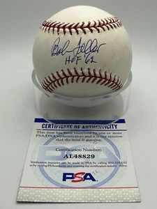 Bob Feller HOF 62 Cleveland Indians Signed Autograph OMLB Baseball PSA DNA *29 - Picture 1 of 2