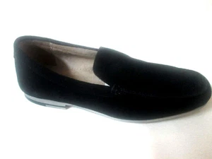 Scandro Hombre Negro *Todo Cuero GAMUZA SUAVE*Sin Cordones*Zapatos Mocasín Mocasín Mocasín58109 - Imagen 1 de 1