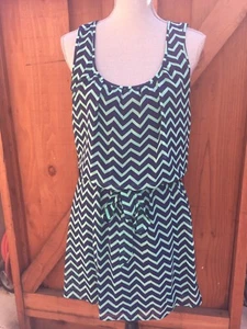 SPEECHLESS Womens Chevron Sleeveless Fully Lined Sz Medium Dress (C640) - Picture 1 of 5