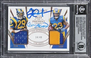 Dickerson & Akers Signed 2021 Immaculate Collection #16 Card Auto 10 BAS Slabbed - Zdjęcie 1 z 2