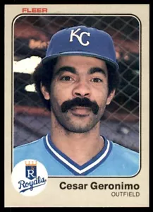 1983 Fleer - #112 Cesar Geronimo Kansas City Royals Baseball Card - Picture 1 of 2