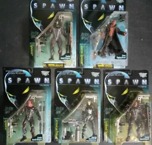 MacFarlane 1997 Spawn the Movie 5 Figures NEW: Masked & UnMasked Spiked Burnt JP - Picture 1 of 11