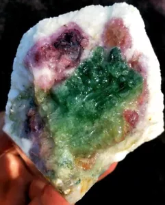 421g Anguria Naturale Colore Tormalina Cristallo Ghiaccio Trasparente Esemplare ie1740 - Foto 1 di 12