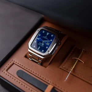 Stainless Steel Strap Protective Case for Apple Watch 6 5 4 SE 44mm iWatch band - Zdjęcie 1 z 6