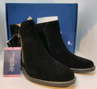 White Mountain Women's Side Zip Suede Leather Ankle Boot Size 6.5 - Image 1 of 4