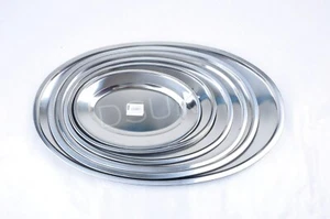 Oval Platter Stainless Steel Oval Tray Plate Meat Platter Serving Dish 20-60cm - Picture 1 of 12