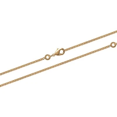 BIJOUXIA Chaîne Maille gourmette Plaqué Or 18 carats 750/1000 50 cm Bijoux Mixte