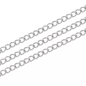 10m/Rolle 304 Edelstahl Panzerketten Halskette Herstellung Gelötet Spule 4x3mm - Bild 1 von 9