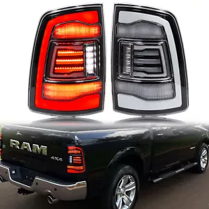 LED Clear Tail Lights for Dodge Ram 2009-2018 4th Gen Sequential Rear Lamps - Picture 1 of 5