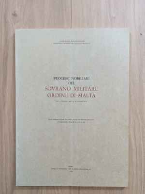 Processi nobiliari del sovrano militare ordine di Malta - Immagine 1 di 2
