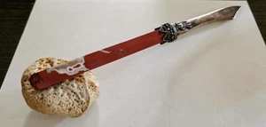 VINTAGE STERLING SILVER 925 JASPER STONE PAPER CUTTER LETTER OPENER. - Picture 1 of 10