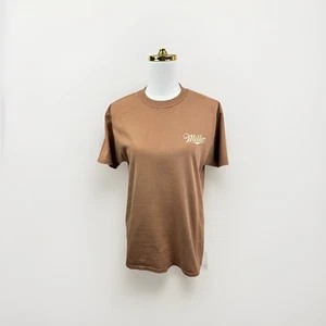 T-shirt vintage Miller High Life ragazza nella luna marrone media birra logo maglietta - Foto 1 di 13