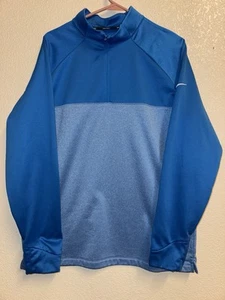 Herren Nike Golf 1/4 Reißverschluss Blau Langarm Fleece Größe L - Bild 1 von 3