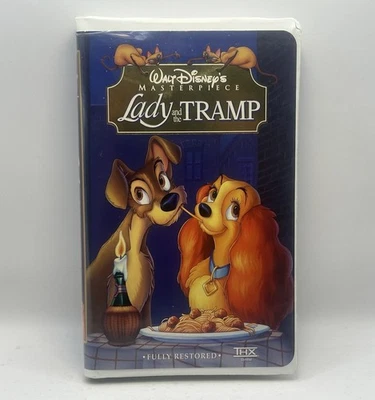 Lady & the Tramp VHS Disney Video Tape Masterpiece Animation Movie VTG Clamshell - Image 1 of 4