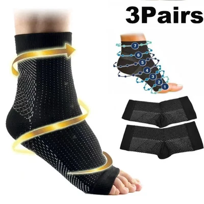 5 Pair Compression Ankle Support Breathable Running Fitness Sports Socks - Image 1 of 4