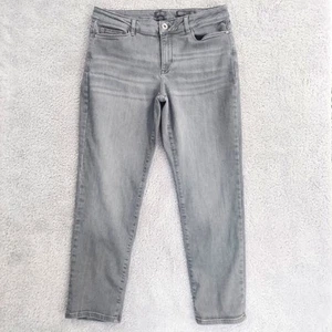 J. Jill Denim Boyfriend Straight Leg Ankle Jeans Womens Gray Mid-Rise Size 12P - Picture 1 of 17