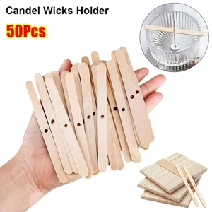 50Pcs Wooden Candel Wicks Holder DIY Centering Device Candel Accessories - Picture 1 of 12