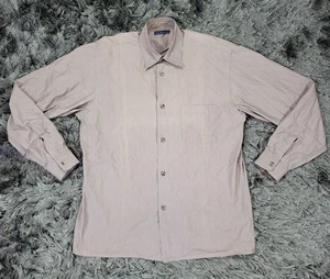 Adolfo Dominguez Shirt Mens 3 Medium Brown Striped Button Up Long Sleeve Spain - Picture 1 of 18