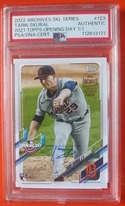 Topps Archives Signature Series Opening Day RC #123 2021 Tarik Skubal 1/1 🔥🔥🔥 - Imagen 1 de 3