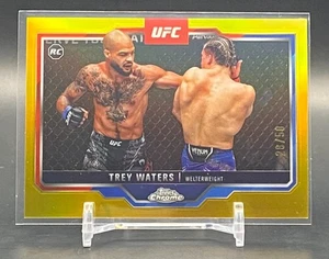 2025 Topps Chrome UFC Trey Waters Rookie Gold Refractor #/50 Welterweight RC #48 - Bild 1 von 3
