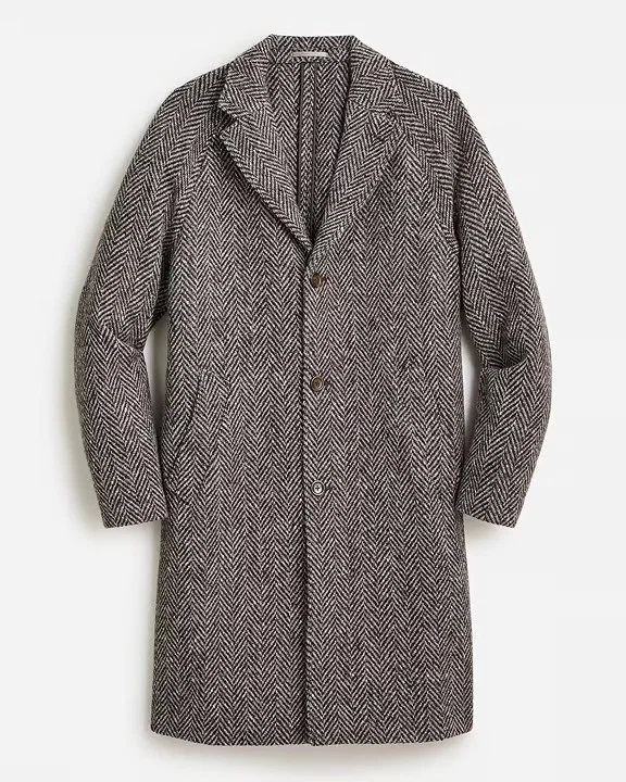 Abrigo J Crew 42 Para Hombres Lana Ludlow Espiga Tweed 40R Foto 1 de 1