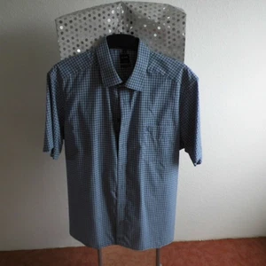 Olymp Luxor Hemd Gr.48(XXL) Kurzarm blau/Karo, Kentkragen sehr guter Zustand - Bild 1 von 4