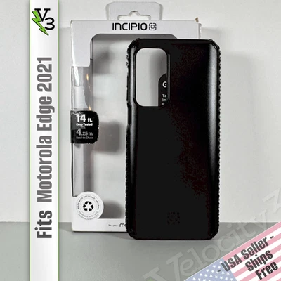 Capa INCIPIO para Motorola Edge 2021 - Piso de pneu preto | Elegante e suave | USADA - Imagem 1 de 4