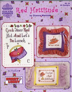 Red Hattitude - Cross Stitch Designs Booklet - NEW - Picture 1 of 2