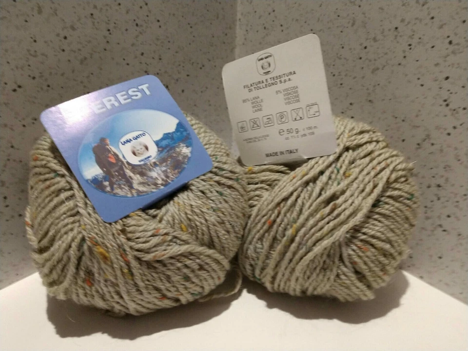 Lana Gatto "Everest" Lot of 2(50g Balls) Color#6960 -Made in Italy- - Image 1 of 4