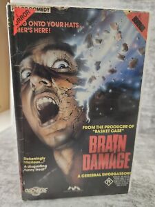 Brain Damage VHS movie Video Cassette Tape Cult Action Horror Comedy Premiere