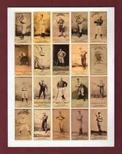 N172 OLD JUDGE 1886-1890 UNCUT REPRINT SHEET J:  Mike Griffin + 19 other cards