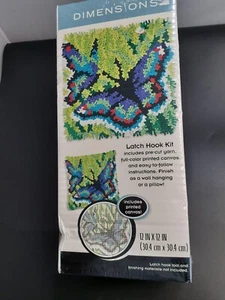 NEW 'Butterflies" Latch Hook Kit Dimensions Arts and Crafts , 12'' x 12'' - Picture 1 of 6