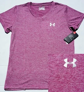 NEW Women Under Armour Twisted Tech Loose Gym Logo V-Neck T-Shirt Tee S-XXL, NWT - Picture 1 of 19