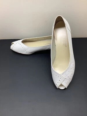 Women’s Dexter Lites Leather Peep Toe Small Wedge Shoes Size 8.5W EUC - Image 1 of 4