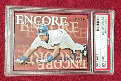 DEREK JETER  1997 FLEER #703 YANKEES SUPER STAR ENCORE PSA 10 🔥 GEM MINT  - Image 1 of 2