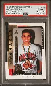 Jarome Iginla 1996 Bap Link 2 Storia #1A Rookie Auto 10 PSA 9 POP 2 - Foto 1 di 2