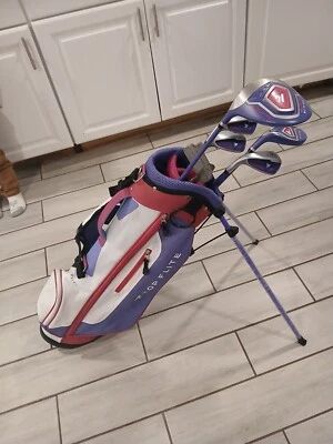Top Flite Junior Girls Complete Golf Club Set - 8 or 9 Piece - Ages 5-8 & 9-12 - Image 1 of 2