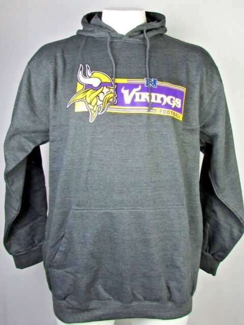 Minnesota Vikings NFL 47 Brand Men's Grey Gridiron Lace Up Hoodie —