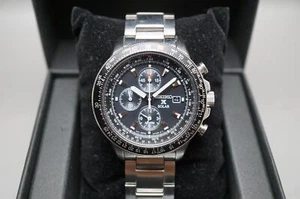 Seiko Prospex SBDL029 V172 Black Dial Flightmaster Solar Quartz Watch - Picture 1 of 15
