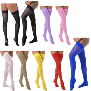 Women Tights See-through Socks Thigh High Stockings Nightwear Clubwear Fitness - Picture 1 of 63