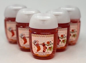 5 BATH BODY WORKS SNOWY PEACH BERRY POCKETBAC ANTI BACTERIAL HAND GEL SANITIZER - Picture 1 of 4