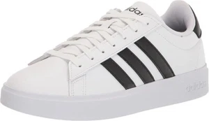 Men Adidas Grand Court Sneaker Lace - Up Shoes GW9195 White/Black Brand New - Picture 1 of 7