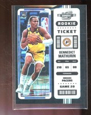 2022-23 Panini Contenders Optic Bennedict Mathurin Black Pandora Rookie RC SSP