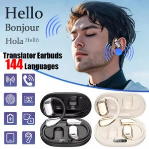 Translator Earbuds 144 Lang Real-Time Bluetooth Translation Earphones Two-Way - Picture 1 of 15