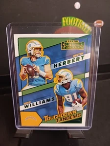 2022 Panini Contenders Touchdown Tandems Emerald #TDT-LAC Justin Herbert Mike W. - Picture 1 of 2