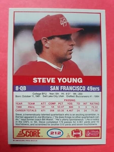 1989 * ANTIGUA * TARJETA DE FÚTBOL AMERICANO NFL STEVE YOUNG SAN FRANCISCO 49ERS #8. - Imagen 1 de 2