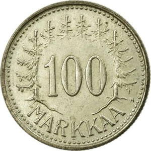 Finland 100 Markka Coin | Silver | Suomi | Heraldic Lion | 1956 - 1960 - Picture 1 of 8