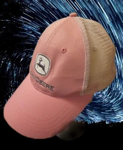 Pink And White John Deere Snapback Mesh Cap Not Worn - Picture 1 of 16