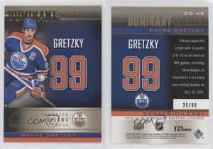 2020-21 SP Signature Edition Legends Dominant Digits Gold Foil /99 Wayne Gretzky